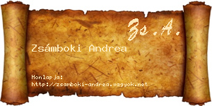 Zsámboki Andrea névjegykártya